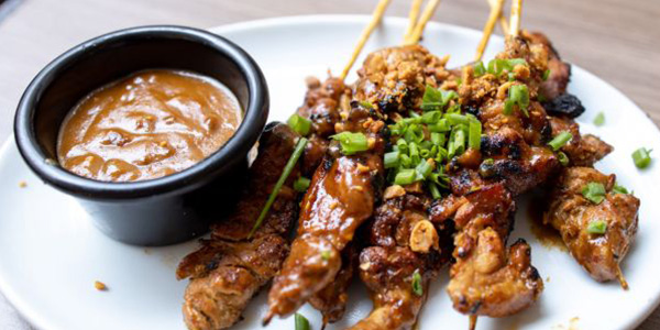 Grilled chicken skewers