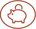 Icon of piggy bank